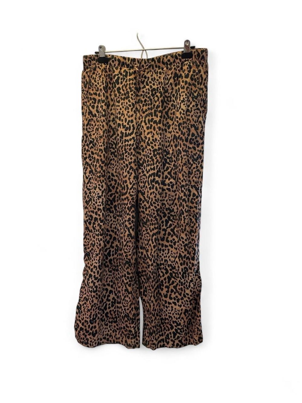GAP Leopard Print Pull On Wide-Leg Pants - Brown & Black
